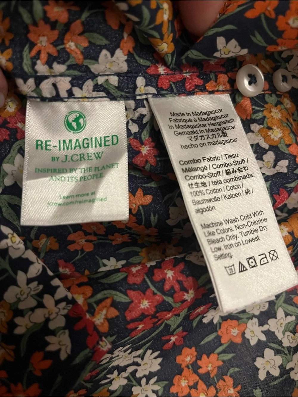J Crew Liberty Floral Botanical Shirt - Slim- Medium